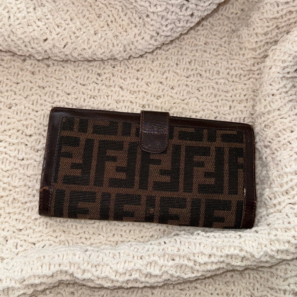 Brown and Black Fendi Wallet